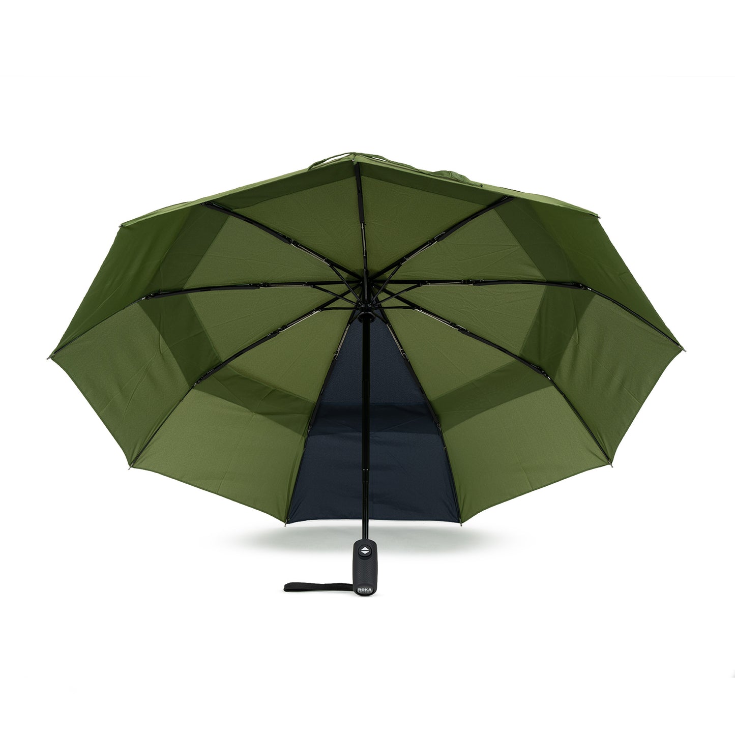 Roka London Waterloo Sustainable Umbrella, Avocado & Midnight