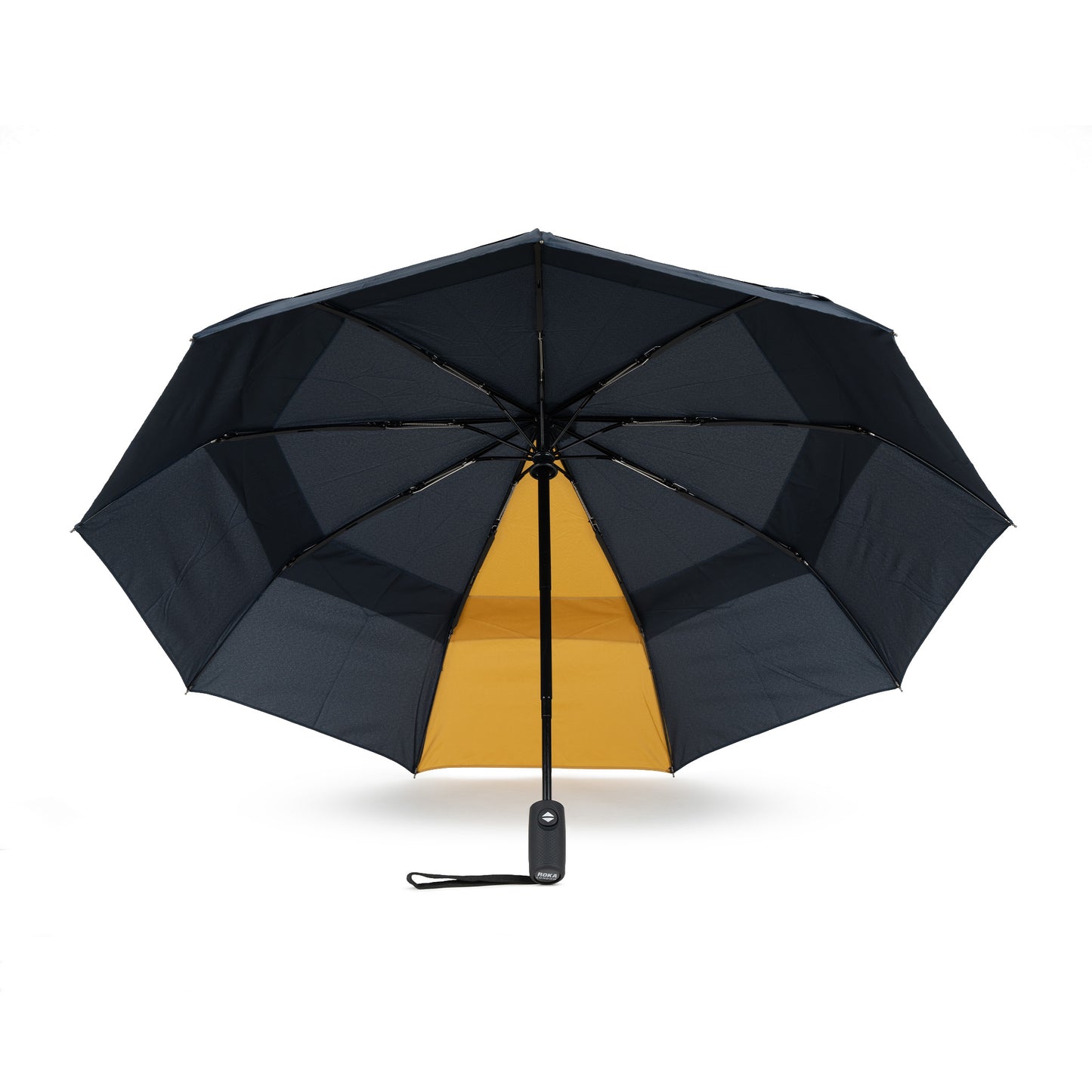 Roka London Waterloo Sustainable Umbrella, Midnight & Corn