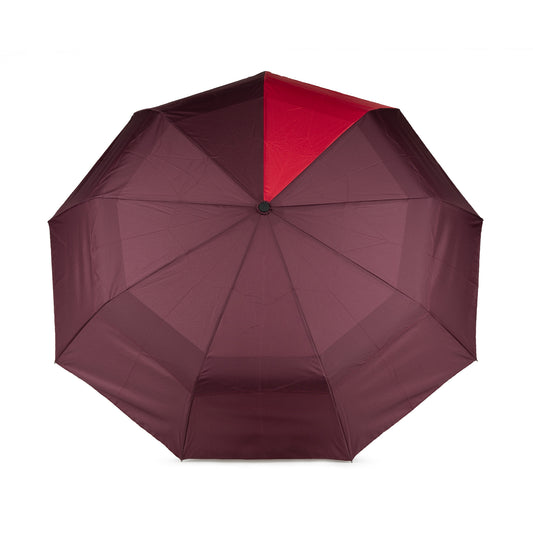 Roka London Waterloo Sustainable Umbrella, Plum & Cranberry