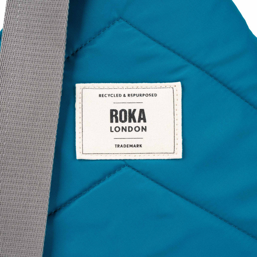 Roka London Willesden B XL Crossbody Bag, Seaport (Recycled Nylon)