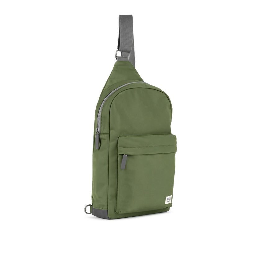 Roka London Willesden B Large Crossbody Bag, Avocado (Recycled Nylon)