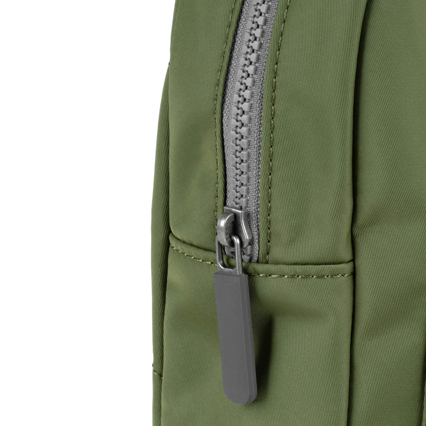 Roka London Willesden B Large Crossbody Bag, Avocado (Recycled Nylon)