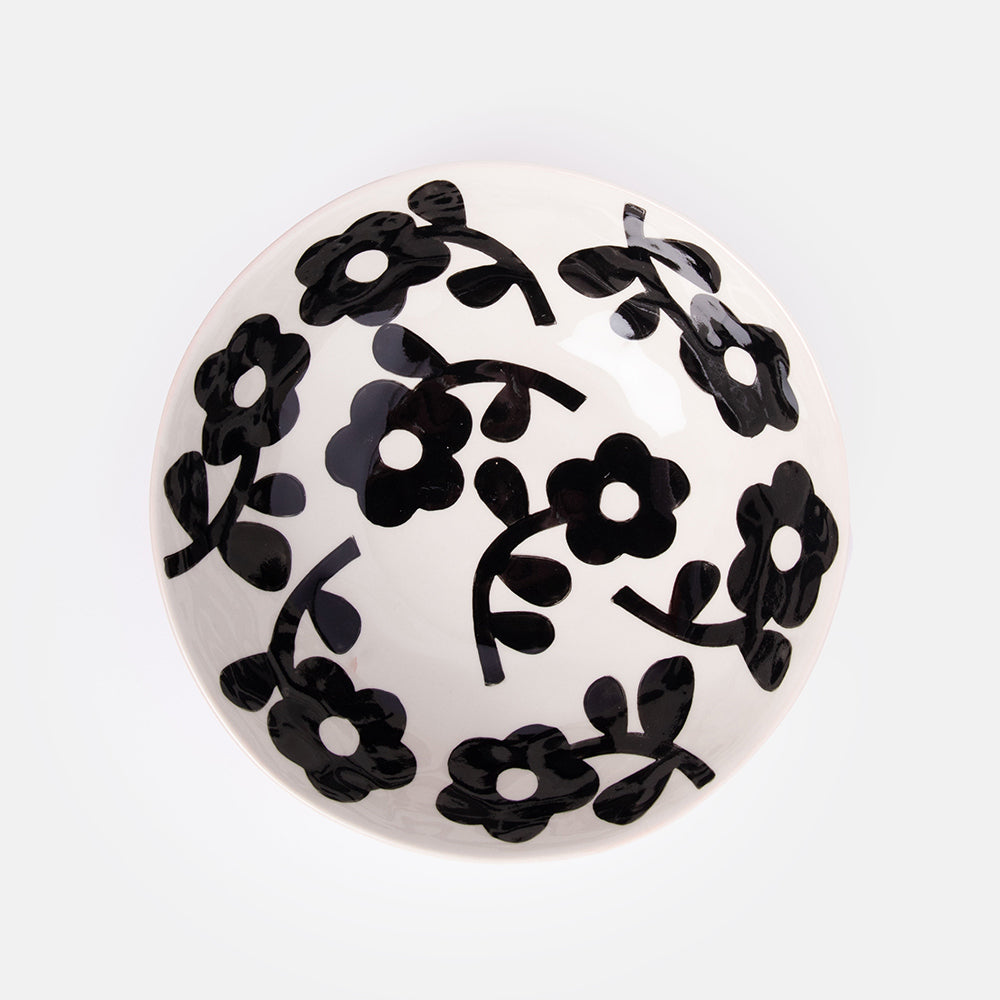 Caroline Gardner Monochrome Shallow Bowl