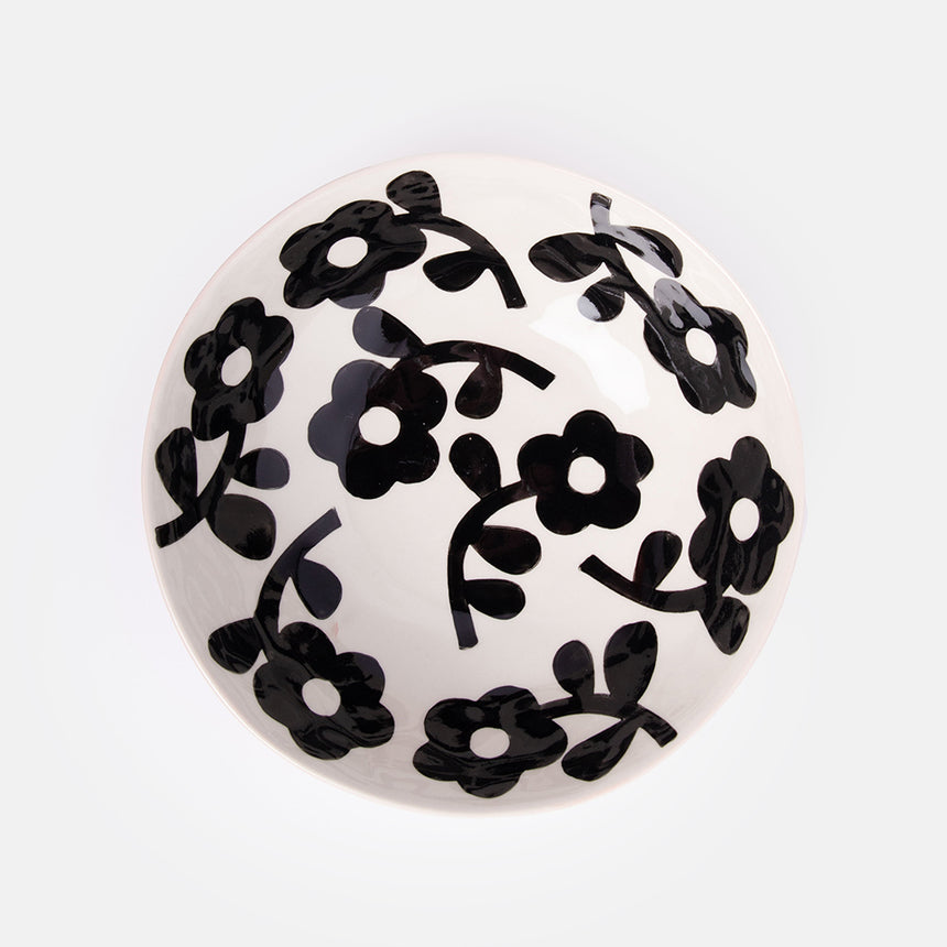 Caroline Gardner Monochrome Shallow Bowl