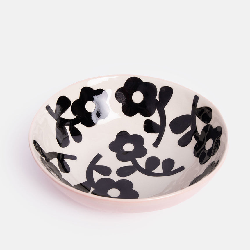 Caroline Gardner Monochrome Shallow Bowl