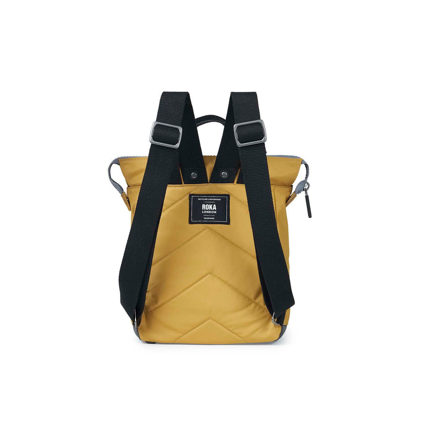 Roka London Black Label, Bantry B Small Rucksack, Corn (Sustainable Nylon)