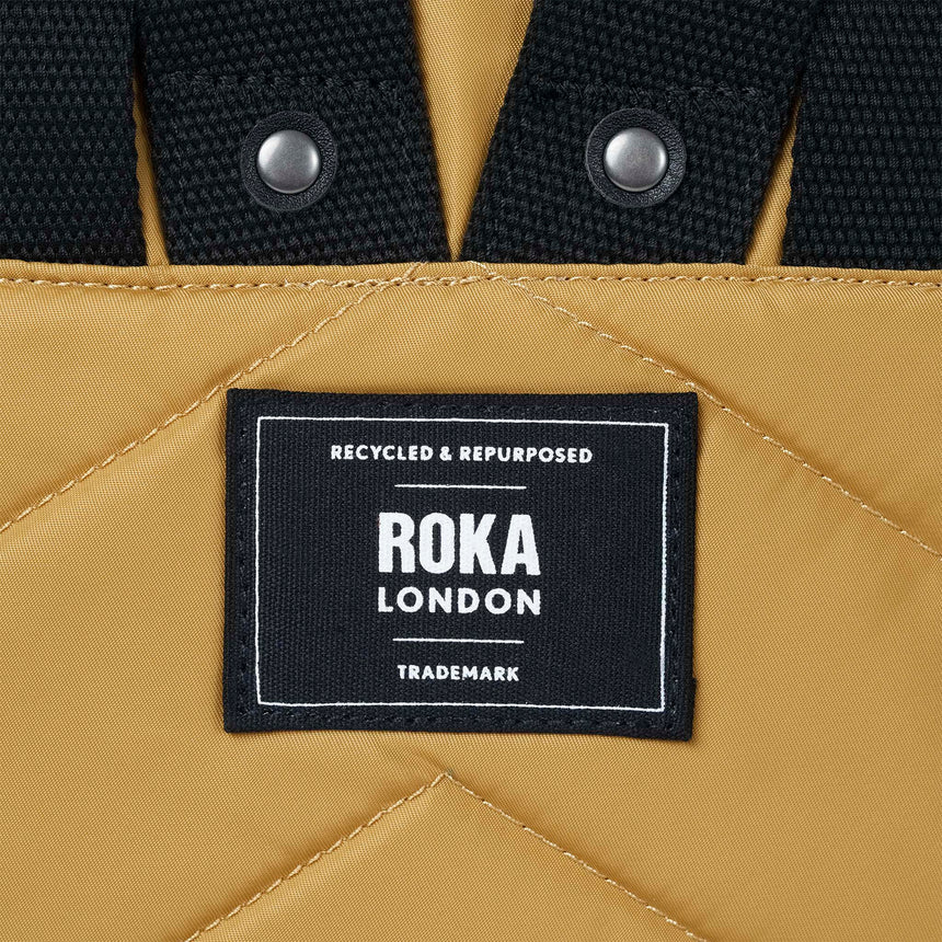 Roka London Black Label, Bantry B Small Rucksack, Corn (Sustainable Nylon)