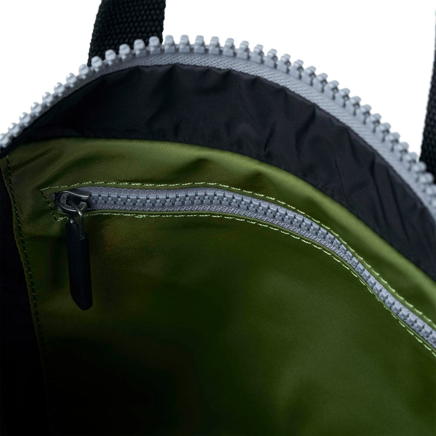 Roka London Black Label, Canfield B Medium Rucksack, Avocado (Sustainable Nylon)