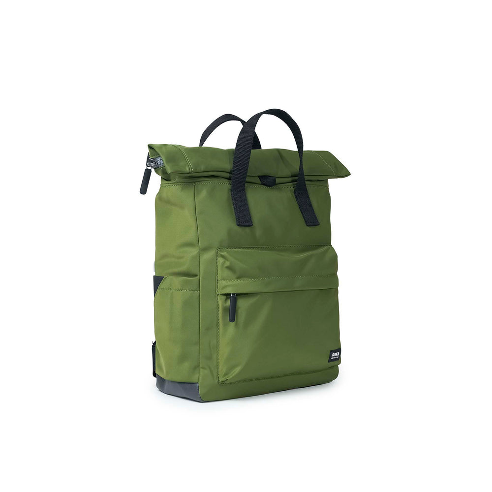 Roka London Black Label, Canfield B Medium Rucksack, Avocado (Sustainable Nylon)