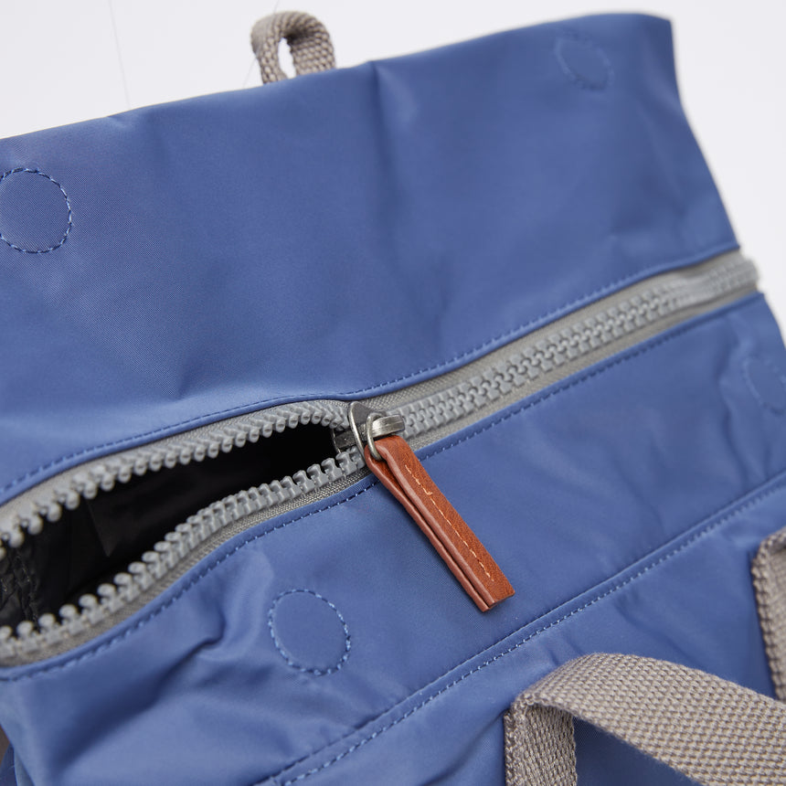 Roka London Canfield B Sustainable Nylon Rucksack, Burnt Blue