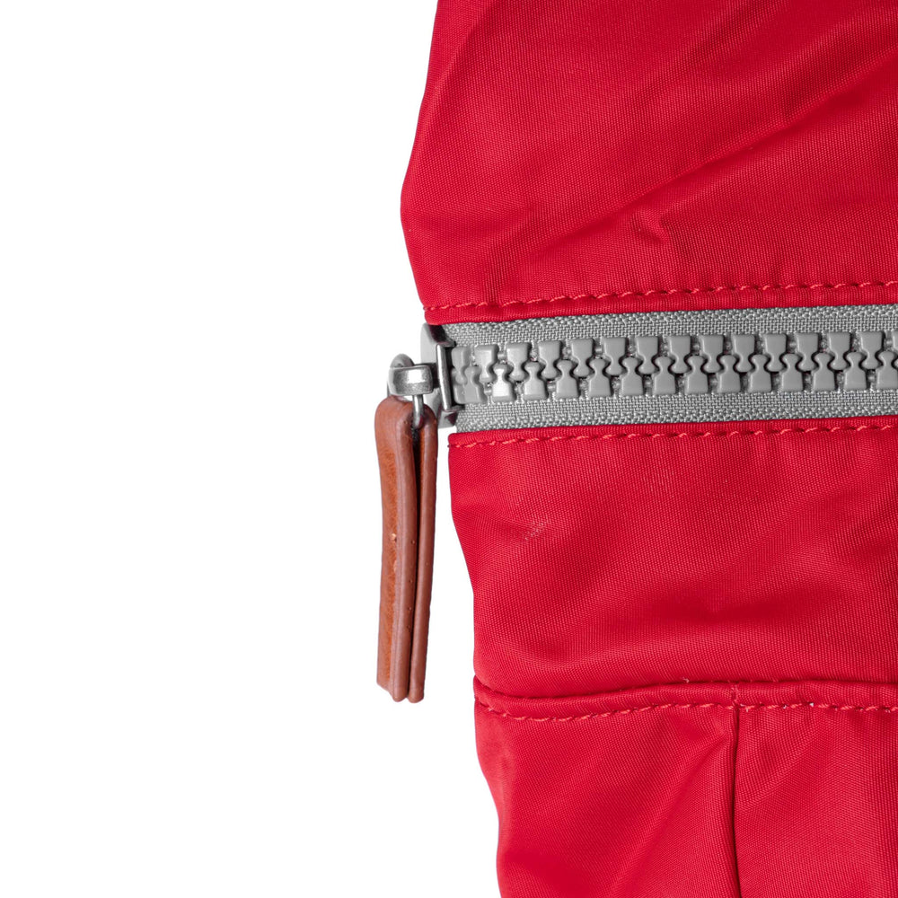 Roka London Canfield B Sustainable Nylon Rucksack, Cranberry