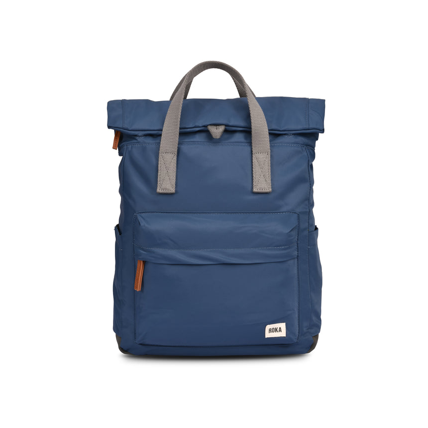 Roka London Canfield B Medium Sustainable Nylon Rucksack, Pacific