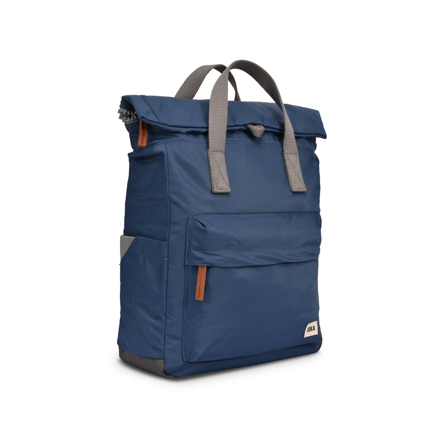 Roka London Canfield B Medium Sustainable Nylon Rucksack, Pacific