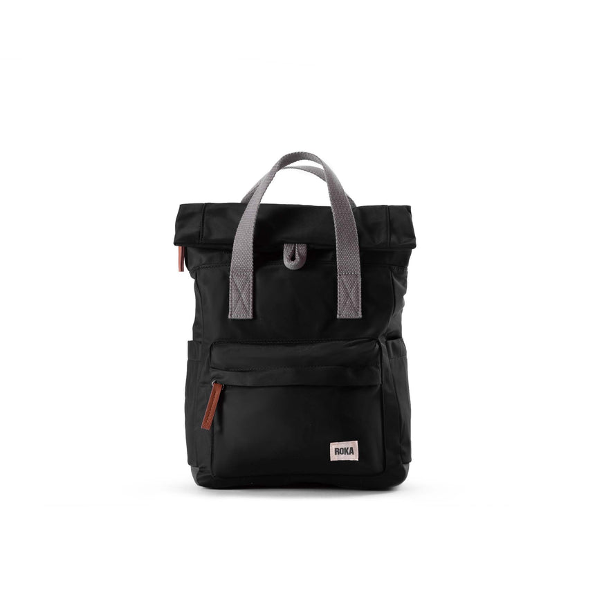 Roka London Canfield B Sustainable Nylon Rucksack, Black