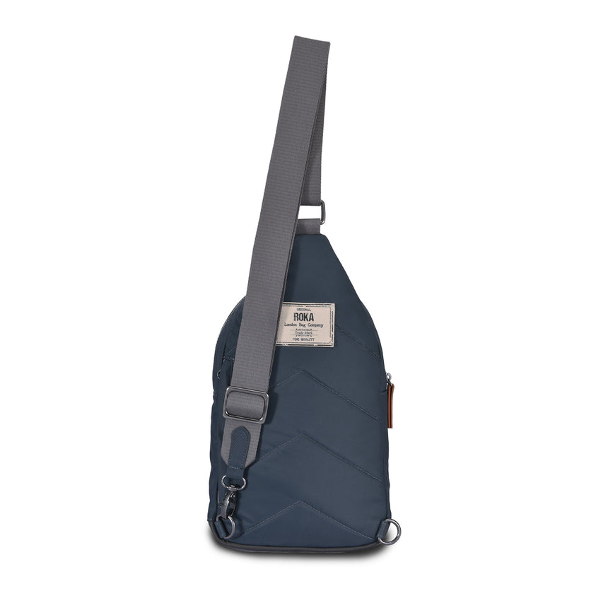 Roka London Willesden B Large Crossbody Bag, Smoke (Recycled Nylon)
