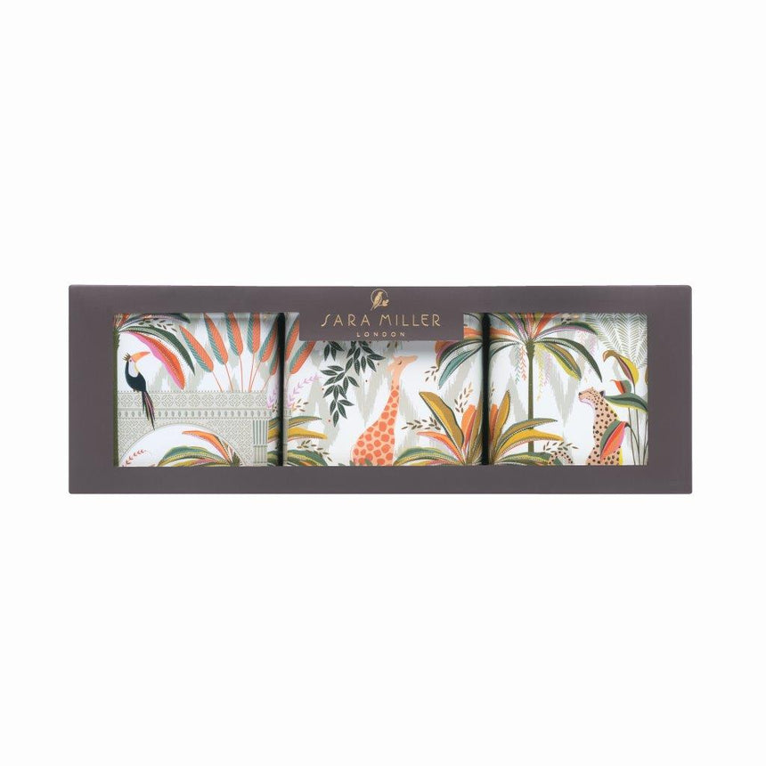 Sara Miller Square Storage Caddies Palm Garden, Set of 3