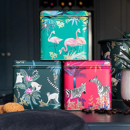 Sara Miller Tahiti Square Storage Tins ( Set Of 3 )