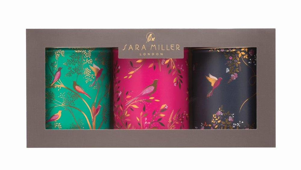 Sara Miller Round Storage Canisters Chelsea, Birds Of Paradise (Set of 3)