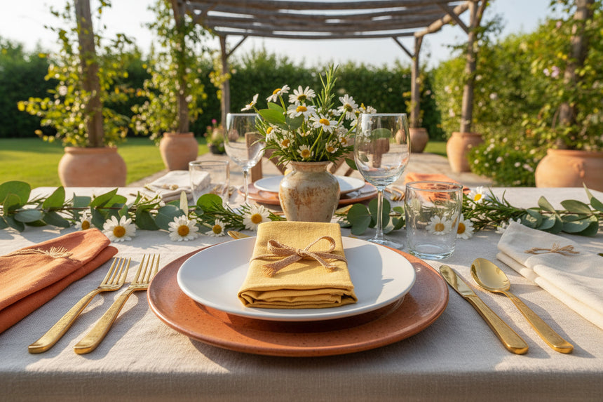 Walton & Co Cotton Napkins, Ochre (Set Of 4)