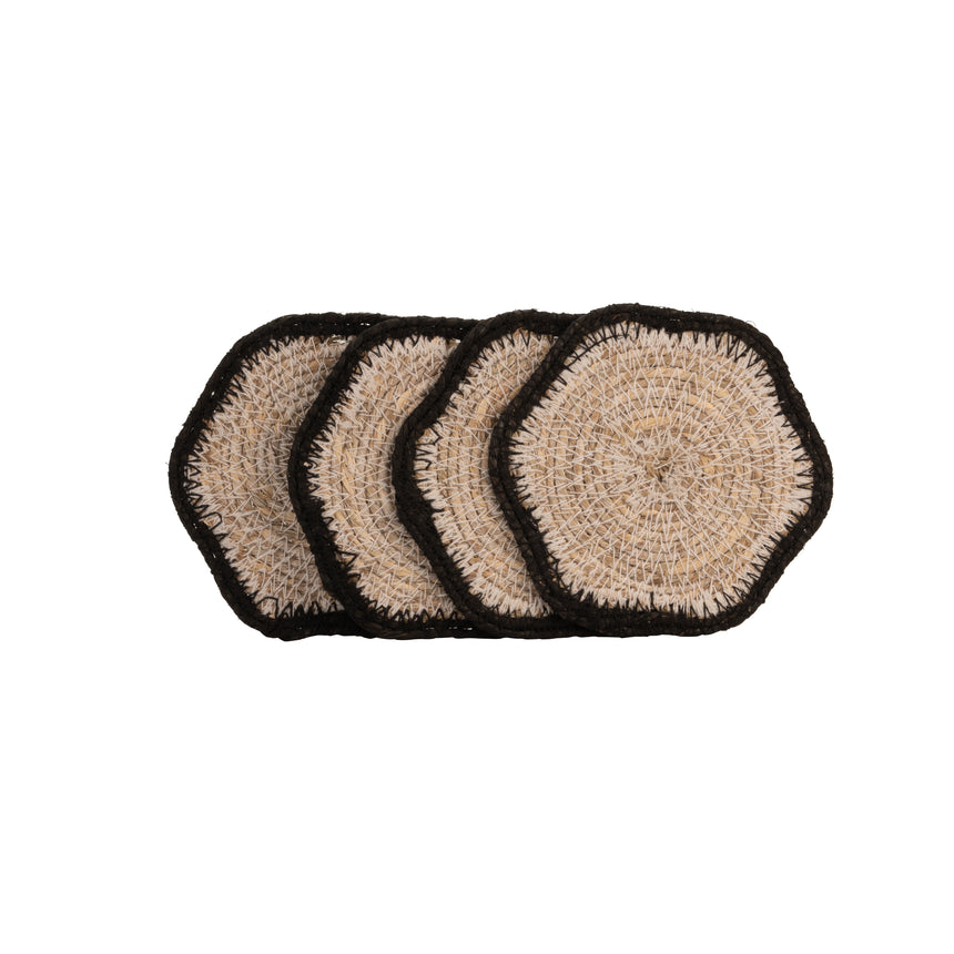 Style Sisters Seagrass Coasters ( Set Of 4 )