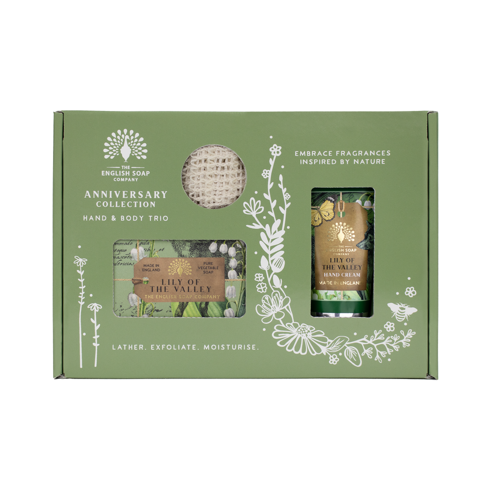 The English Soap Company Anniversary, Lily of the Valley Soap & Hand Cream Gift Set