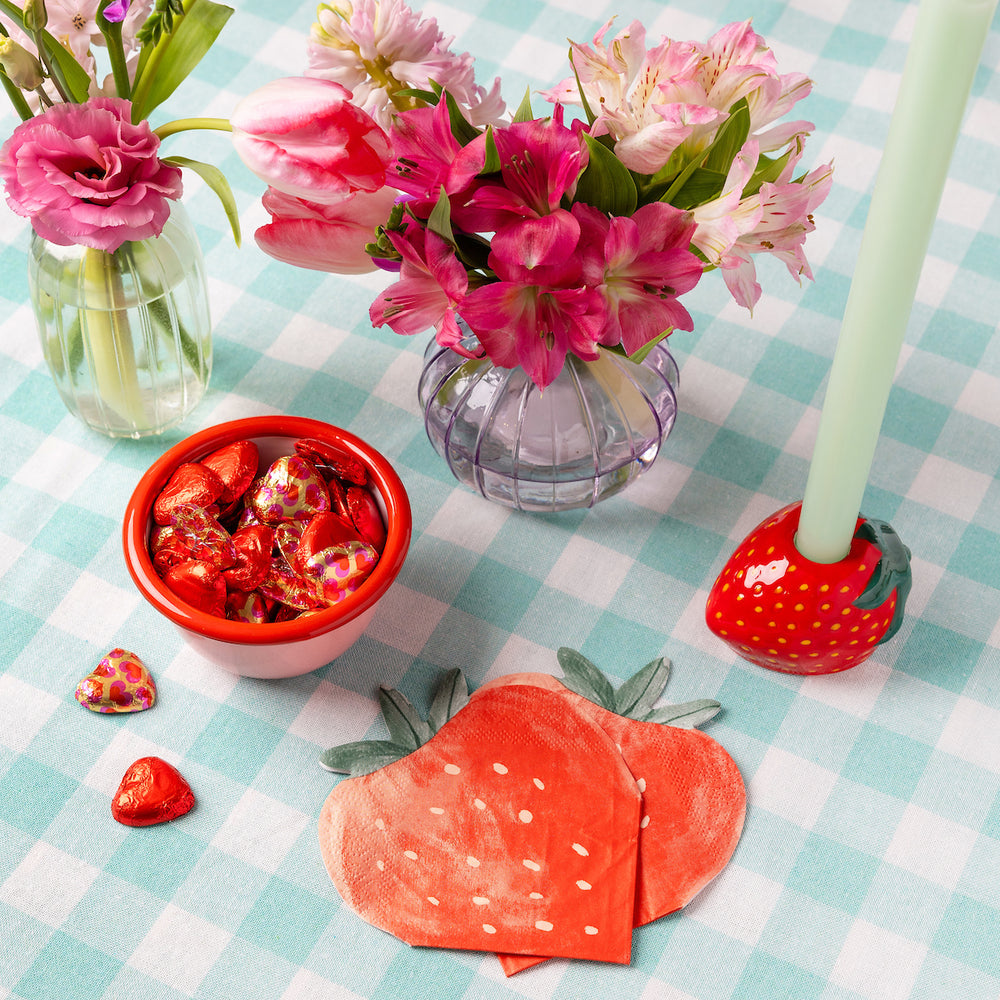 Talking Tables Bon Appetit Gingham Cotton Tablecloth, Mint