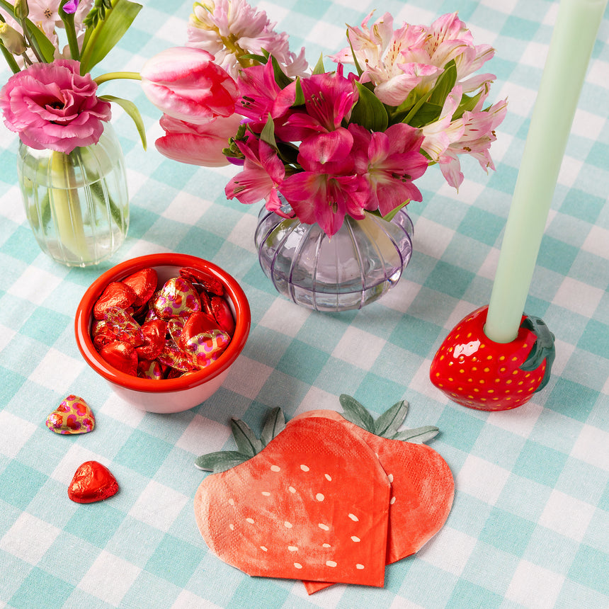 Talking Tables Bon Appetit Gingham Cotton Tablecloth, Mint