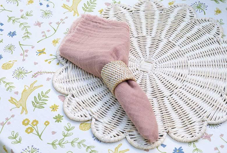 Walton & Co Soft Weave Cotton Napkins, Plaster (Set Of 2)