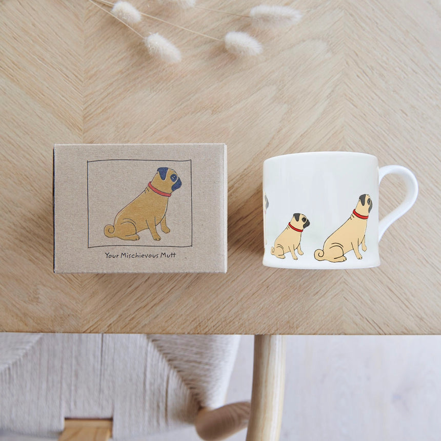 Sweet William Ceramic Mug, Pug