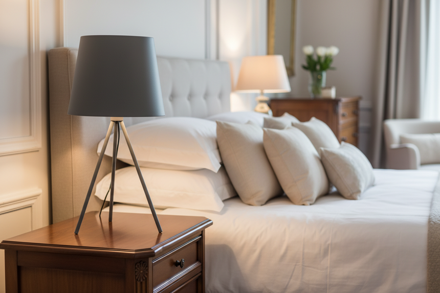 Leitmotiv Classy Table Lamp, Grey