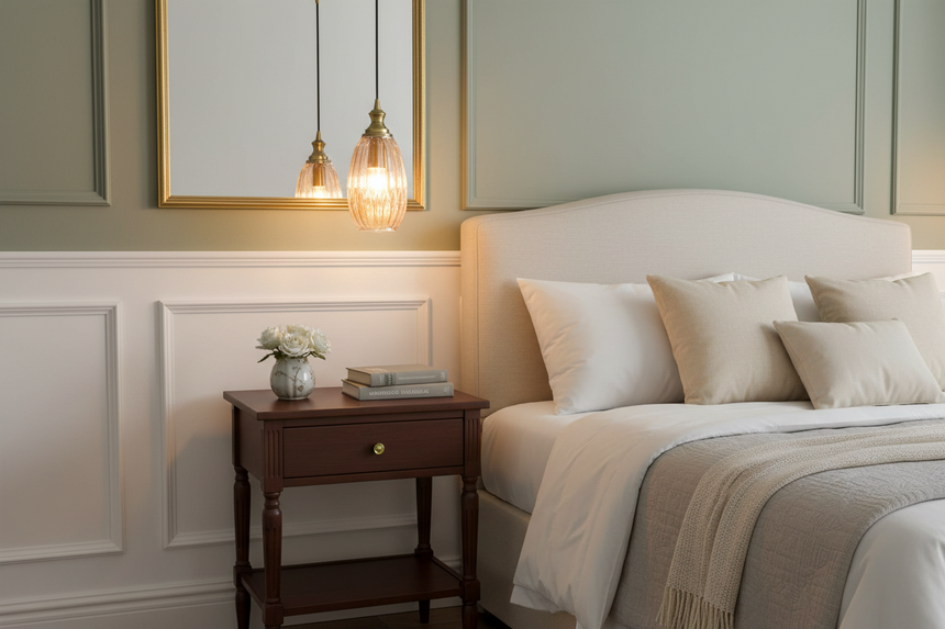 Refract Oval Glass Pendant, Champagne