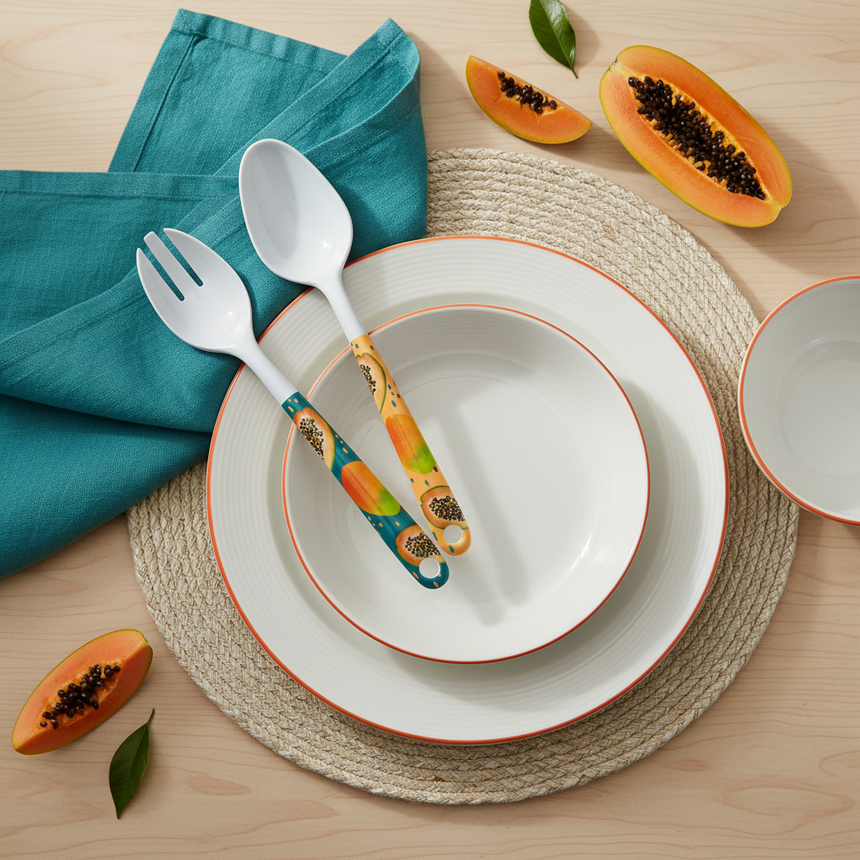 Papaya Bliss Melamine Salad Servers