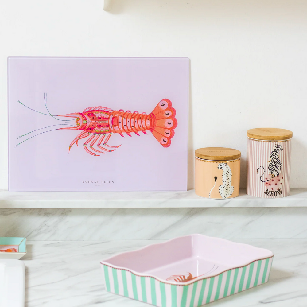 Yvonne Ellen Glass Worktop Saver, Lobster