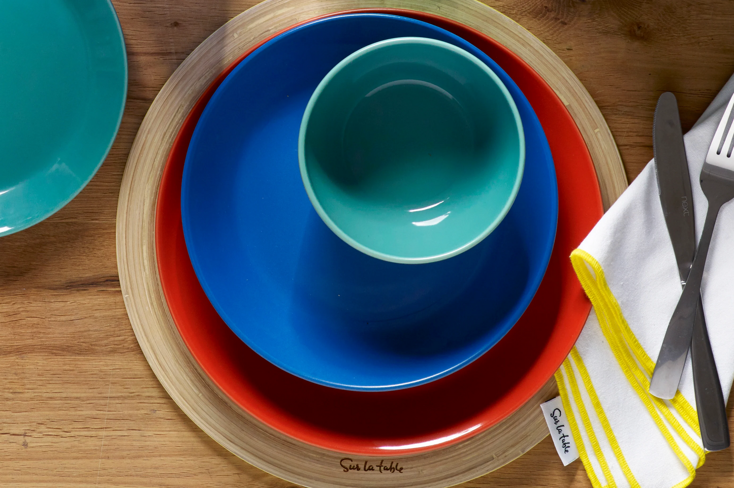 Sur La Table Colour Me Happy Pasta Plate, Blue