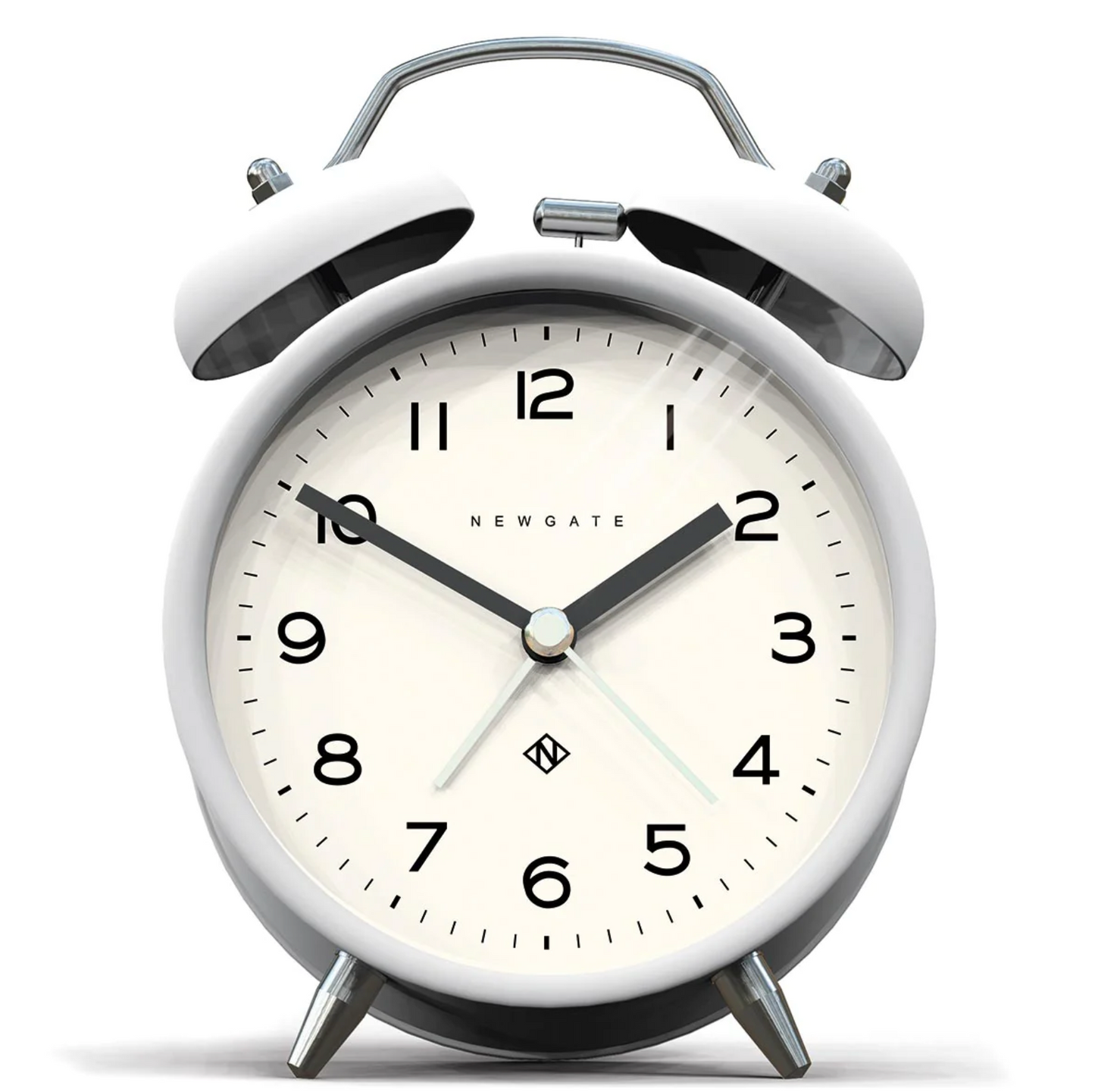 Newgate Charlie Bell Echo Alarm Clock,  Pebble White