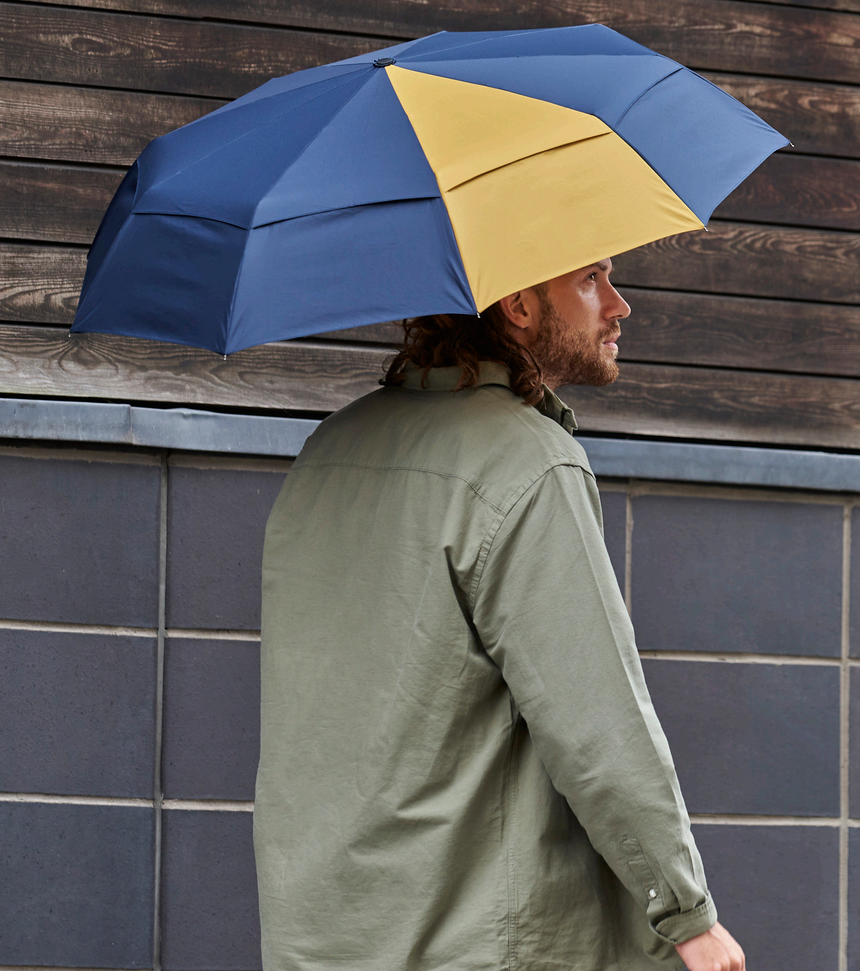 Roka London Waterloo Sustainable Umbrella, Midnight & Corn