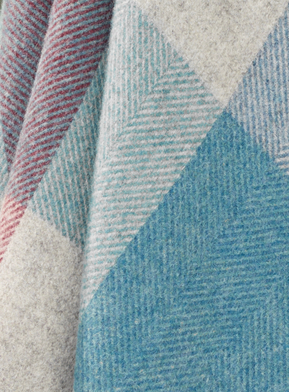 Bronte By Moon Harland Shetland Wool Throw Blanket, Heather