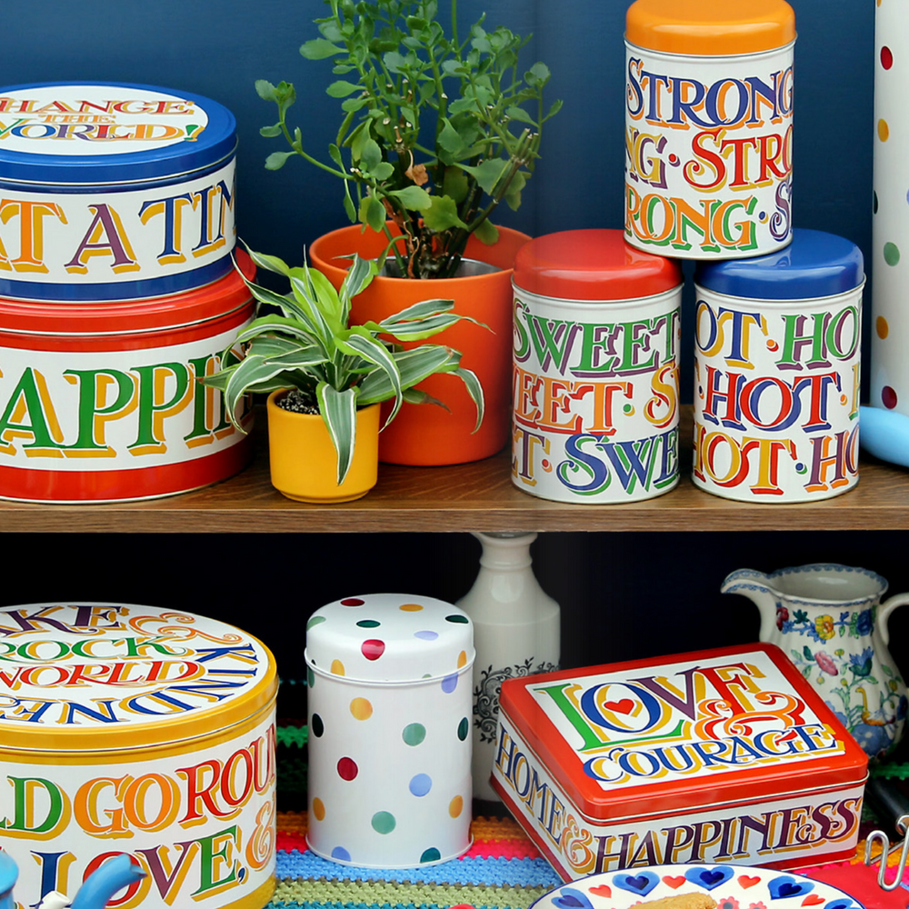 Emma Bridgewater Round Storage Canisters, Polka Dots (Set Of 3)