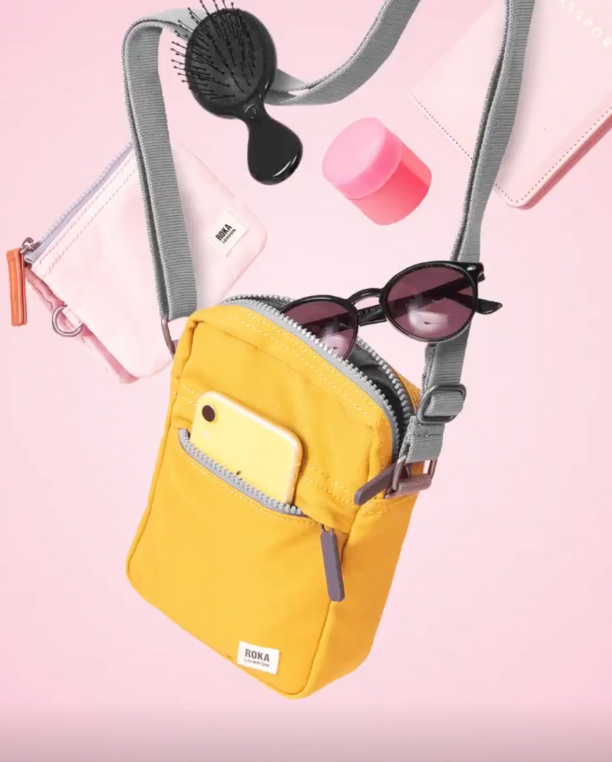 Roka London Bond Crossbody Bag, Flax (Sustainable Canvas)