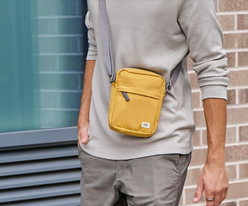 Roka London Bond Crossbody Bag, Flax (Sustainable Canvas)
