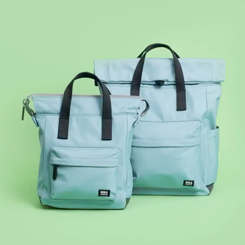 Roka London Black Label, Bantry B Small Rucksack, Spearmint (Sustainable Nylon)