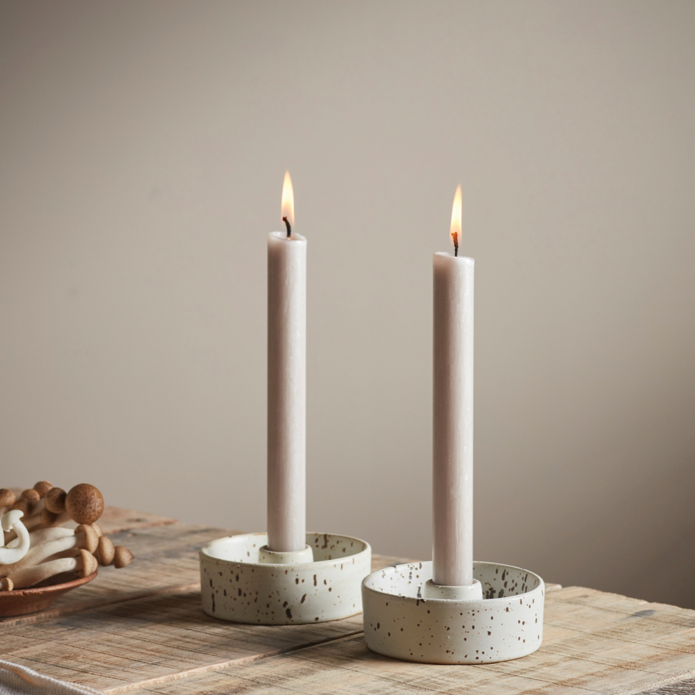 St Eval Unscented Dinner Candle, Mushroom  (Pack Of 6)