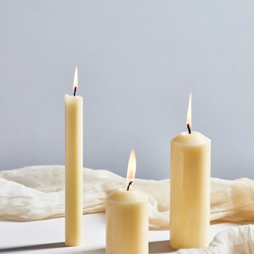 St Eval Unscented Dinner Candle, Ivory (Pack Of 6)