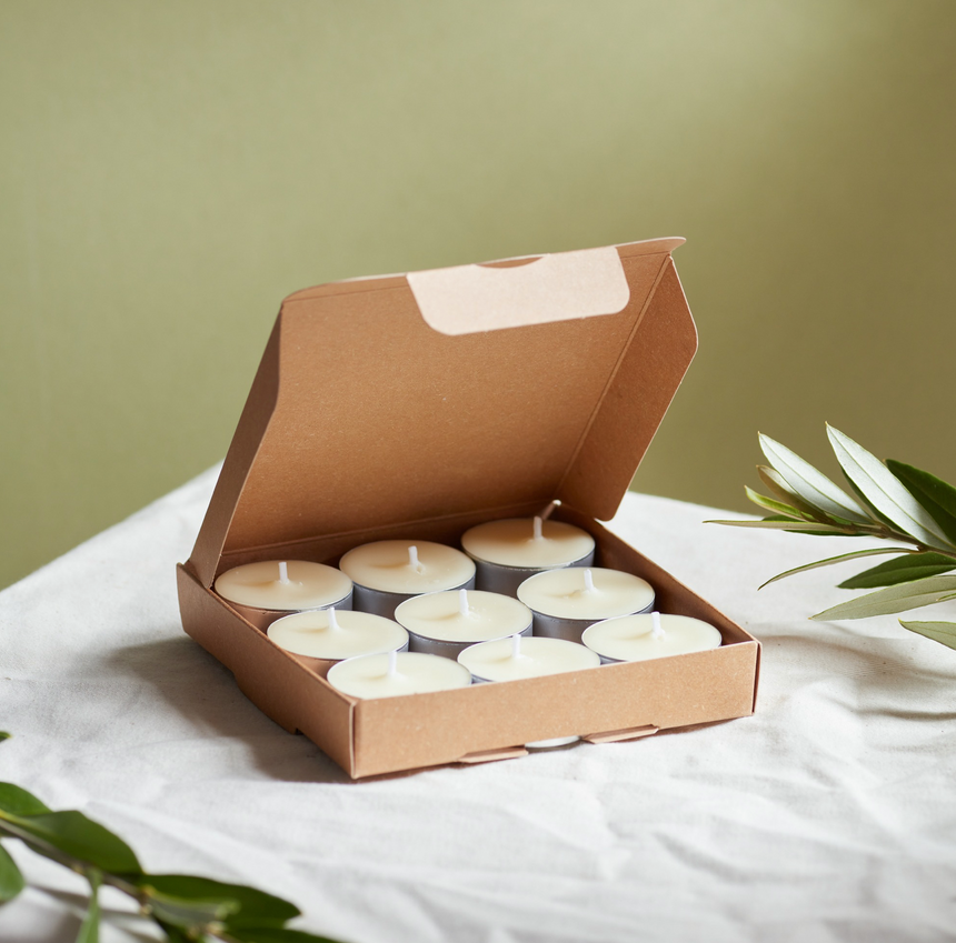 St Eval Fig Tree Scented Tealights, (Set Of 9)