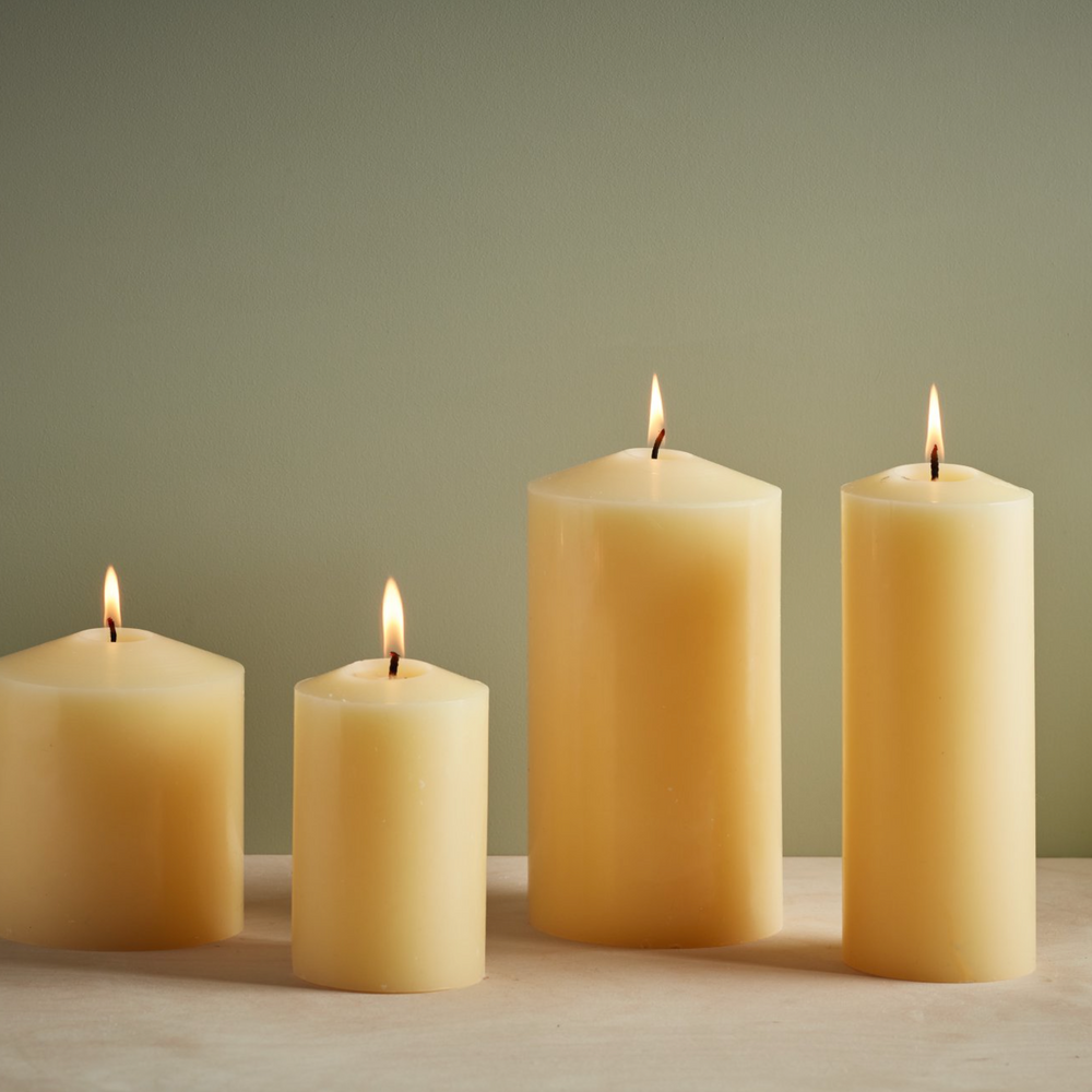 St Eval Unscented Church Pillar Candle, Ivory 8 X 20 CM