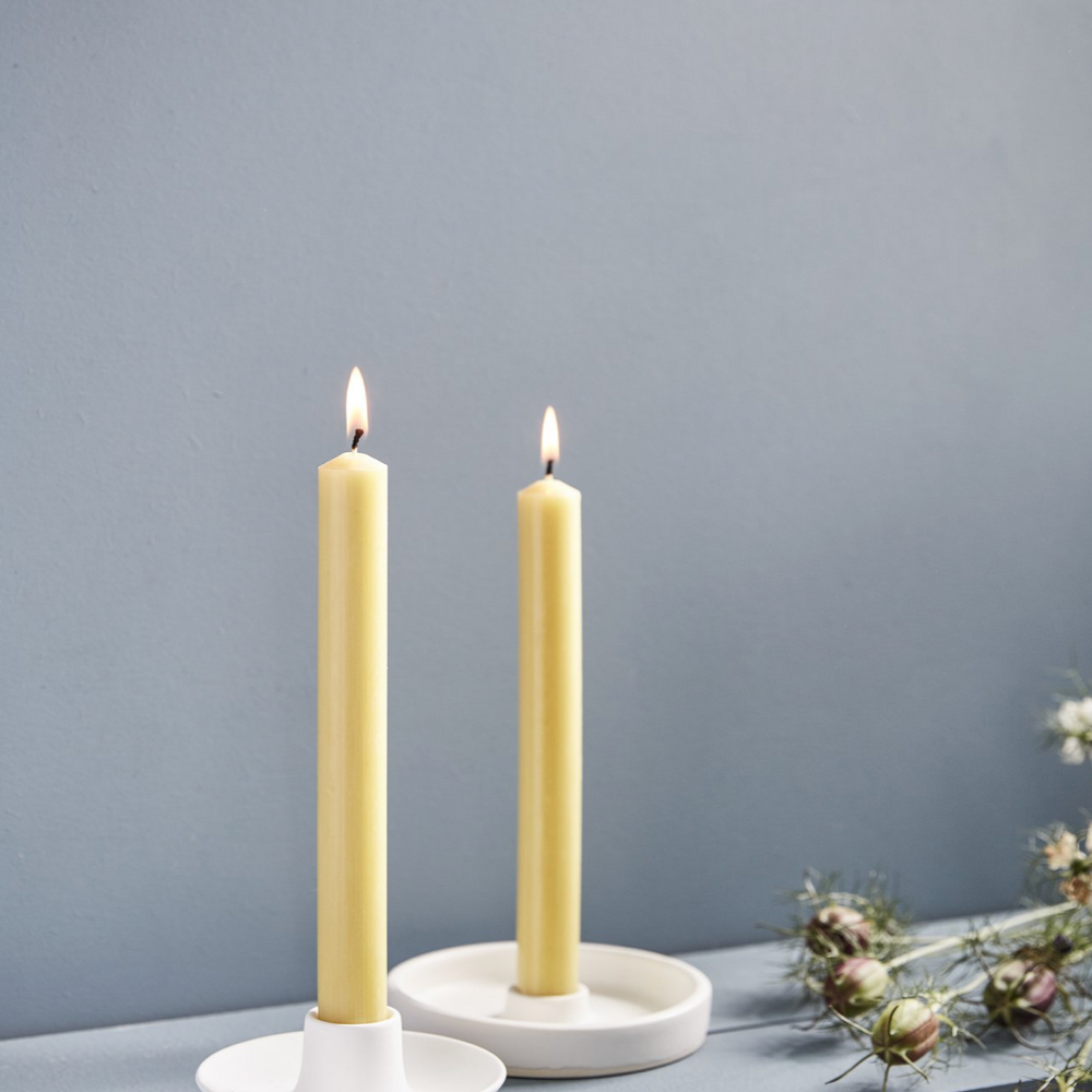 St Eval Unscented Dinner Candle, Ivory (Pack Of 6)