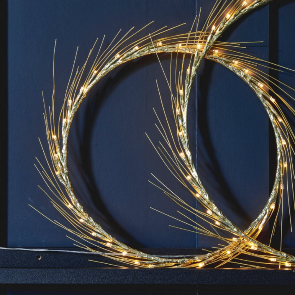 Gold Halo LED Wreath