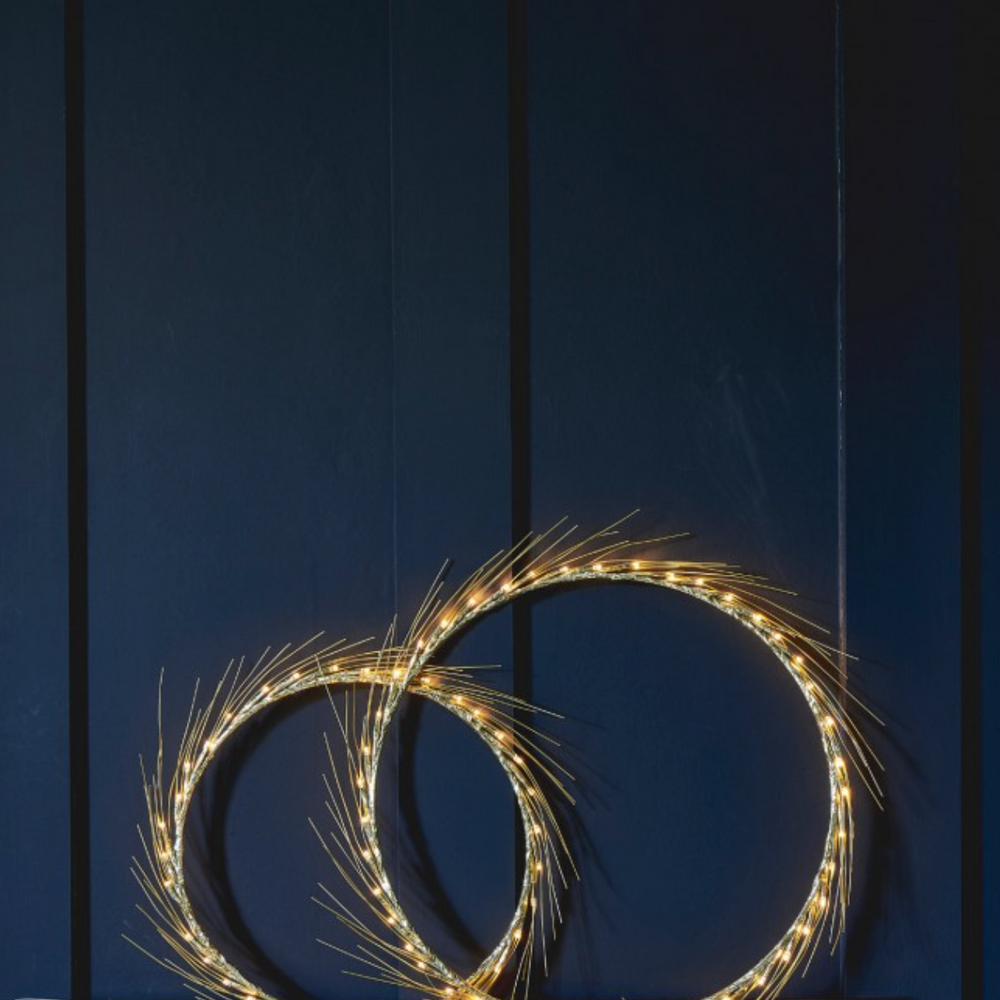 Gold Halo LED Wreath