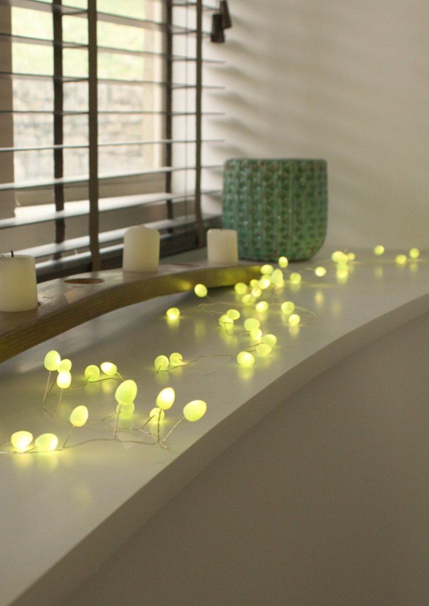 Teardrop Fairy Lights Mint (Mains Powered)