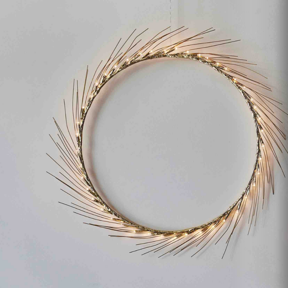 Gold Halo LED Wreath